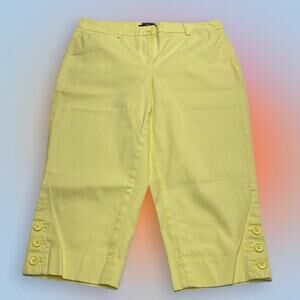 TALBOTS Women’s 8P Yellow Capri CURVY PERFECT SKIMMER
